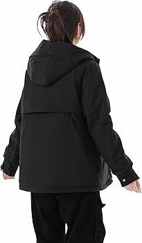 JiangWu Womens Fashion Fleece Sherpa Lined Hooded Coat Winter