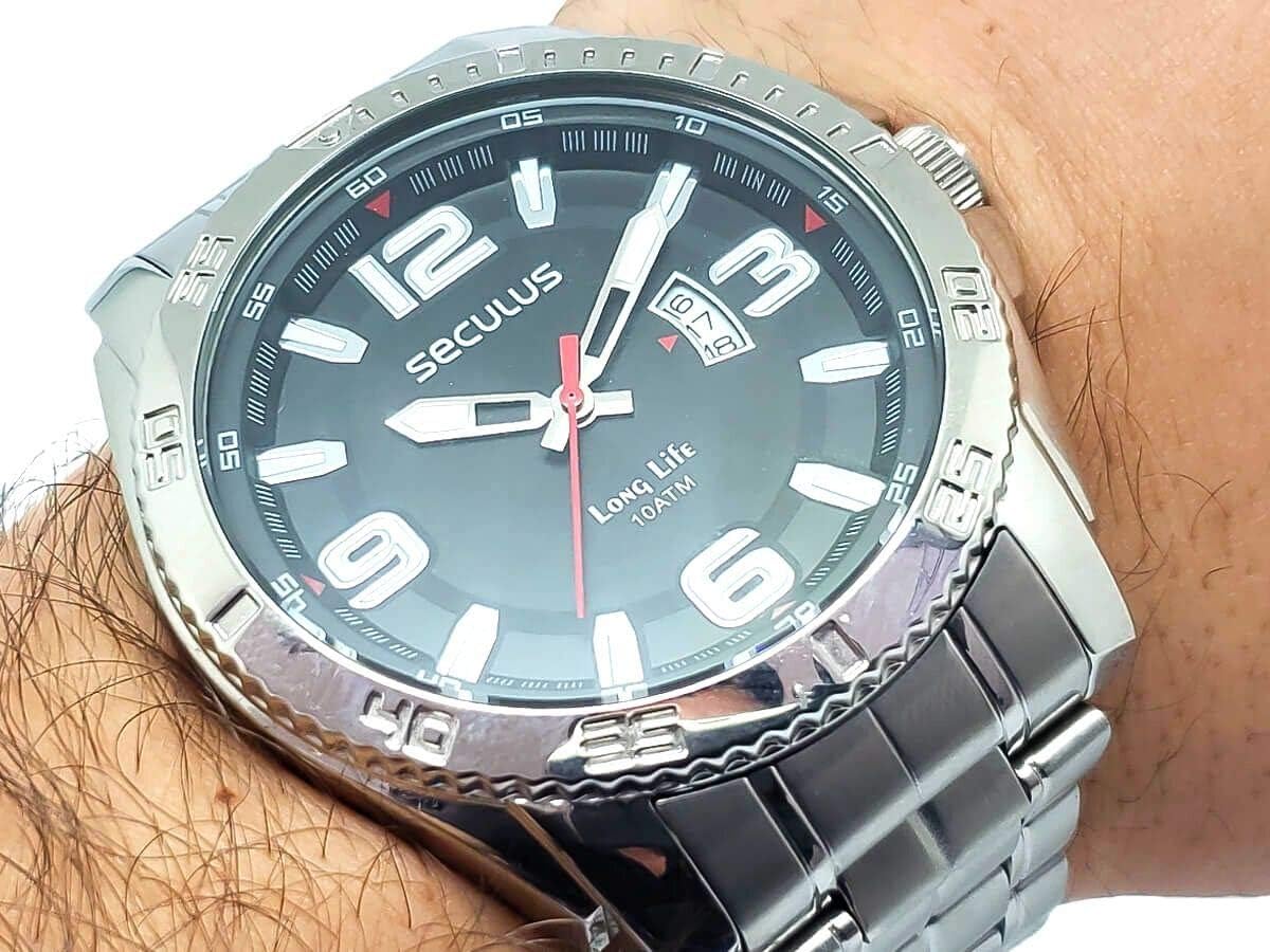 Relógio Seculus Masculino Long Life 23675G0SVNA1 | Amazon.com.br