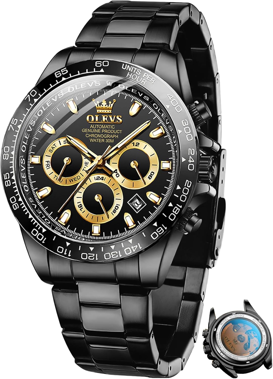 OLEVS Automatic Gold Watches for Men Luxury Classic