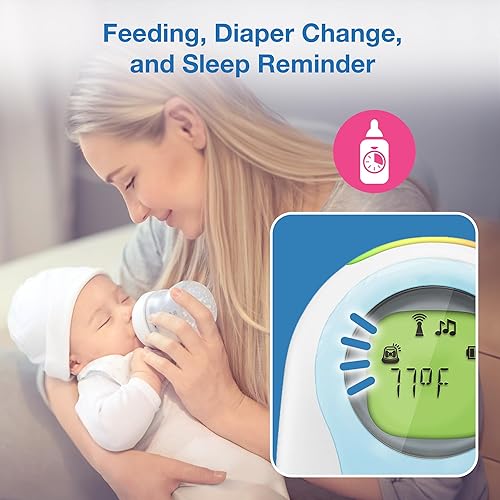 Miniatura 8 de VTech Monitor de audio digital para bebés con hasta 1500 pies de alcance, luz nocturna, canciones de cuna relajantes, conversación bidireccional,