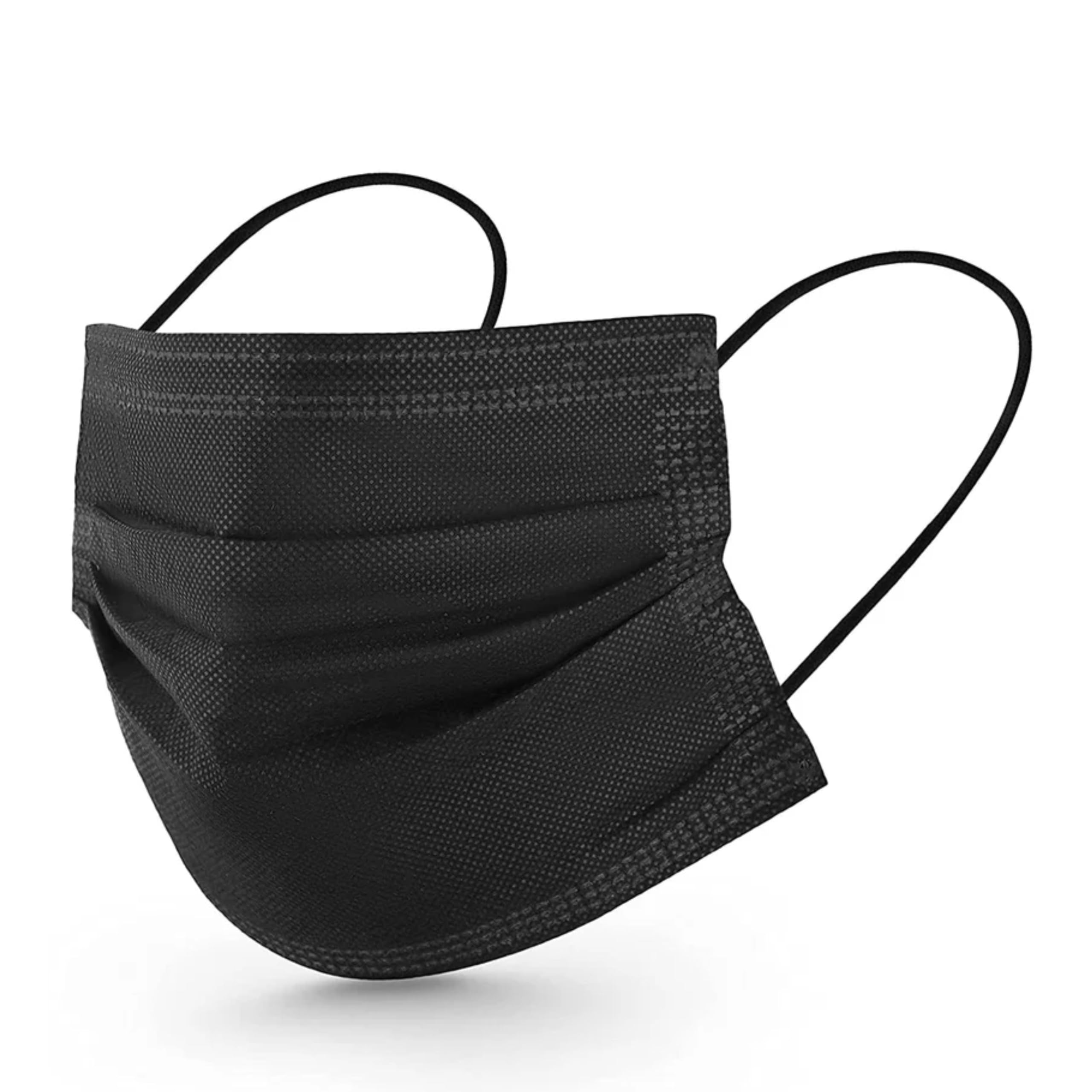 GRAPE Non-Woven Melt Blown Fabric 3 Layer Disposable Face Mask With Nose Clip (Black) For Men & Women-image-36