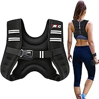 TB3C Weighted Vest for Women & Men - 6-30lb Options for Walking, Running, Strength Training with Reflective Strips