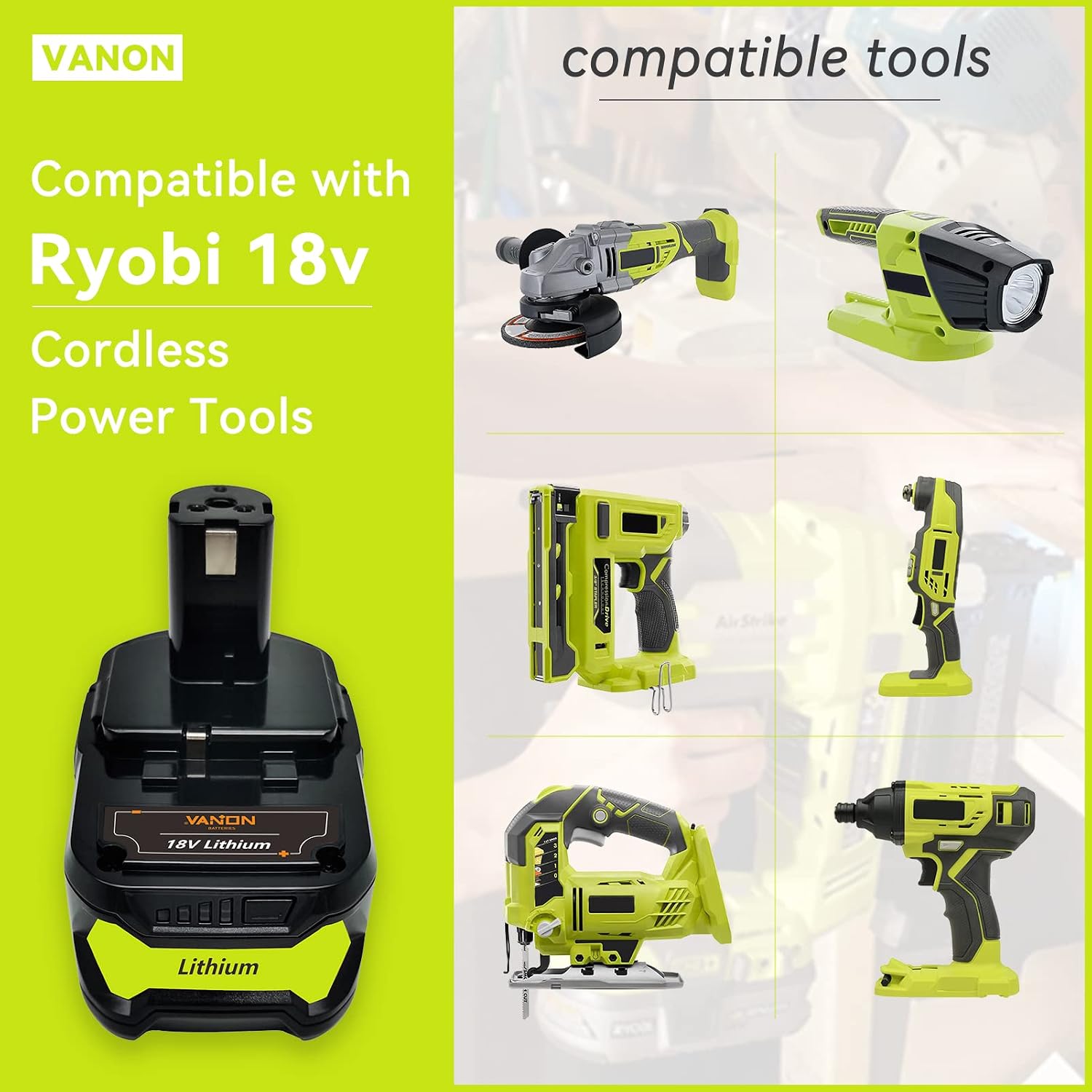 Ryobi Battery 18v Lithium P105 P103 