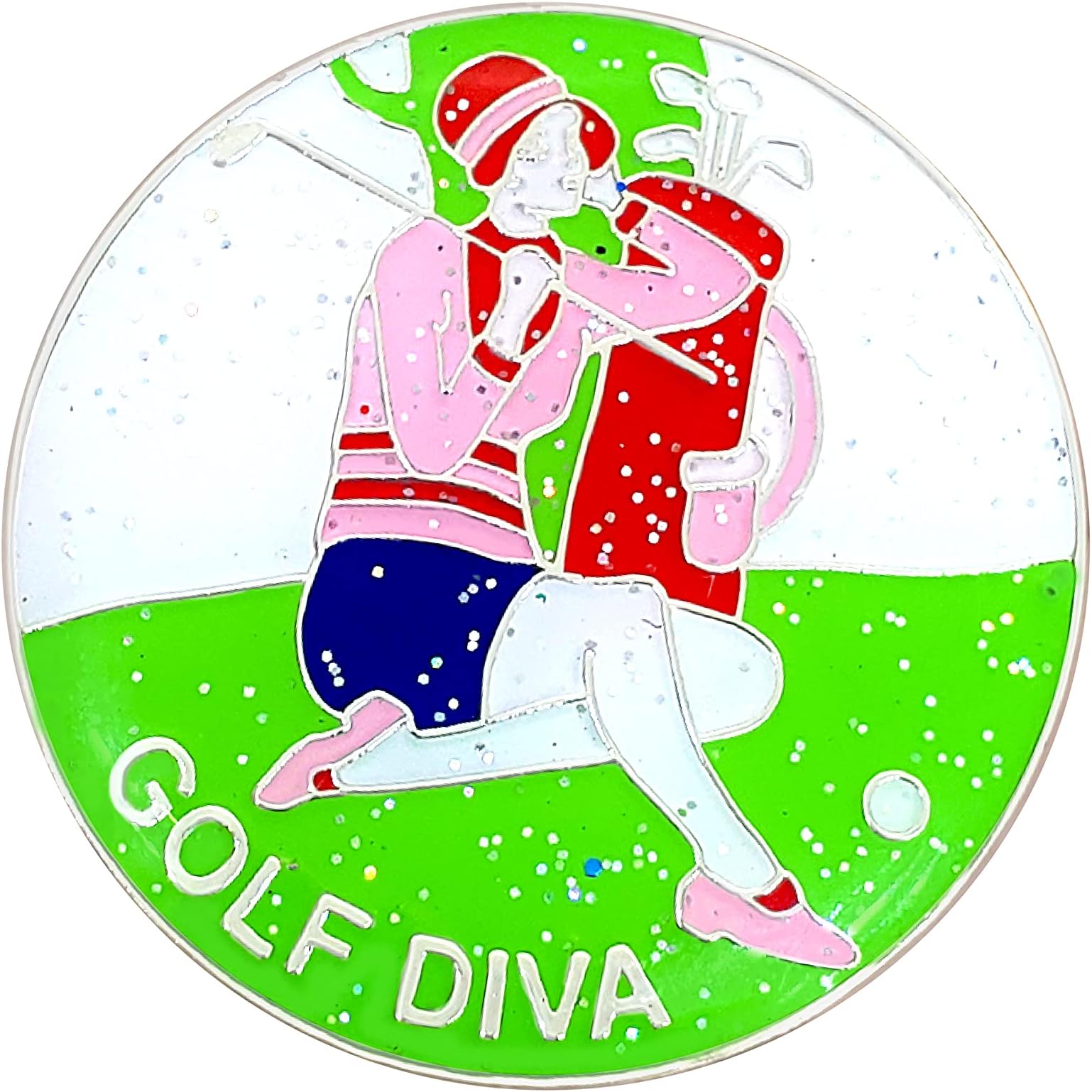 NAVIKAGolf Diva Glitzy Ball Marker with Hat Clip
