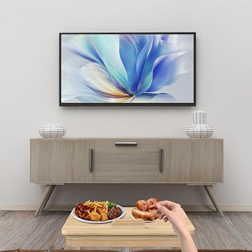 C-Shaped Couch Table, Side Table with 360 Rotating Wheels, 40 Adjustable Tiltable Desktop for Sofa Laptop Coffee, C Table for Living Room (Natural, 15.7 * 15.7 * 24.8in)