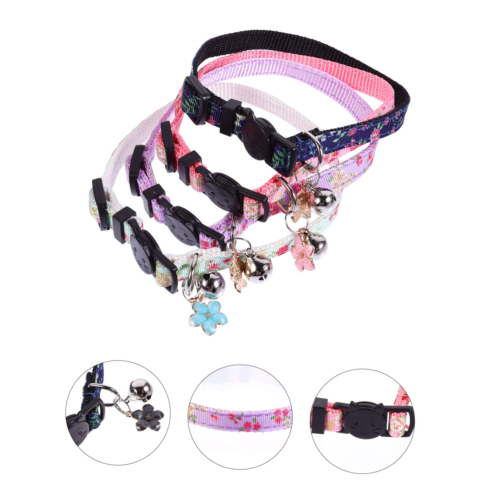 SUPVOX 12 Pz Collare Per Gatti Collari Per Gatti a Campana Collare Decorativo Per Animali Domestici Floreale Per Cani Decorazioni Floreali Formazione Nylon Gatto Domestico Corda