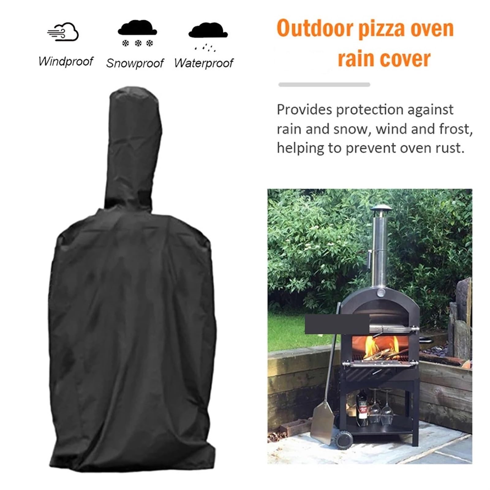 Funda Barbacoa Eexterior Impermeable Funda for horno de pizza, funda for muebles de jardín, funda impermeable y a prueba de polvo, fundas for muebles de exterior y patio, utensilios de cocina
