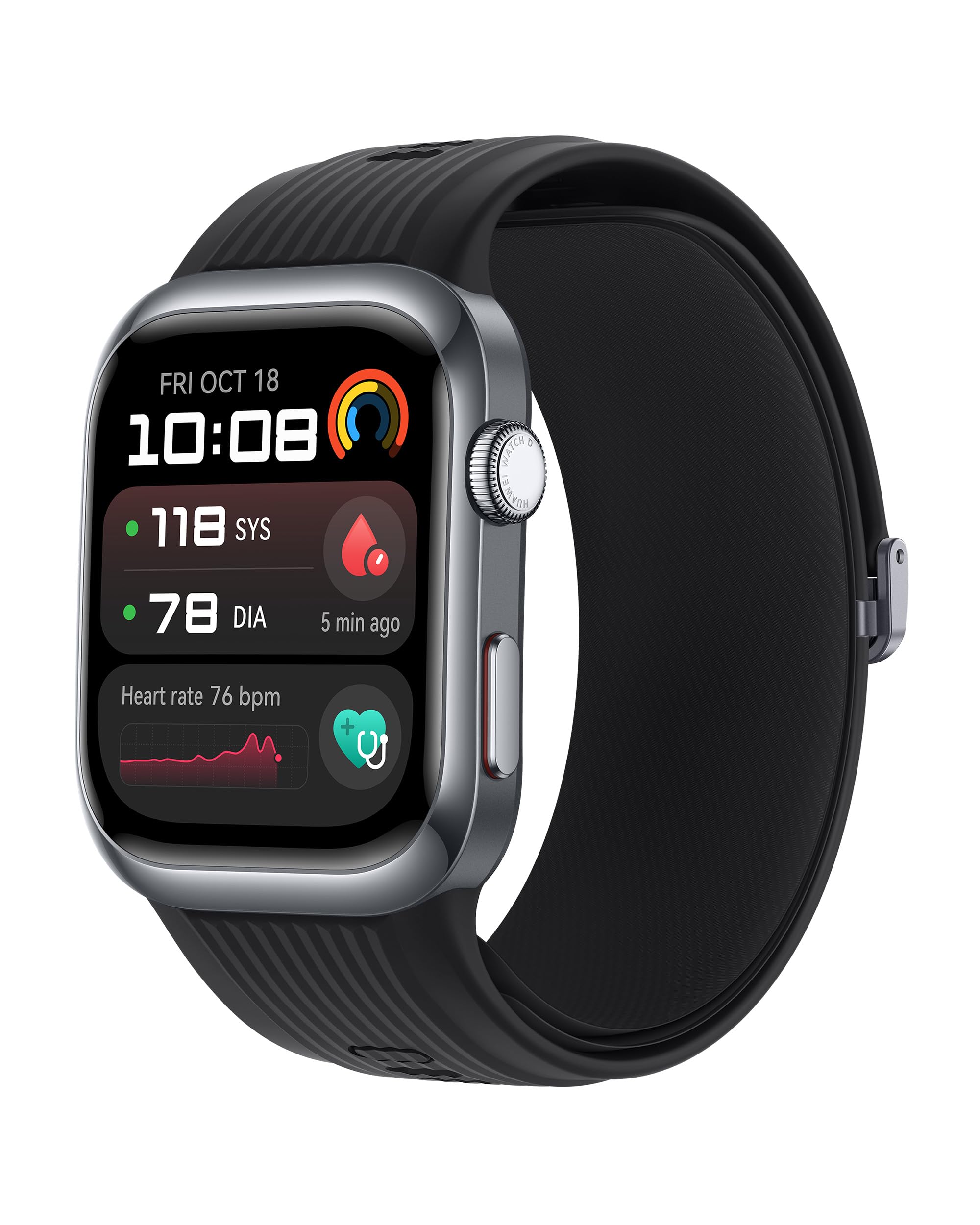 HUAWEI Watch D2, Montre Connectée, Analyse ECG, SpO2, iOS & Android, Noir | Mesure ambulatoire de la Pression artérielle, Surveillez fréquence Cardiaque, fréquence respiratoire, Design Fin et léger