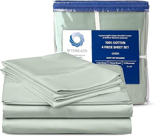 Miniatura 2 de 9Threads Sábanas de 600 hilos 100% satén de algodón con bolsillo profundo, sábanas frescas y fuertes de algodón (individual, lila)