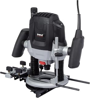Trend T7 Oberfräse 2100 W, 12 mm Spannzange, variable Drehzahl, 50 mm Frästiefe, Sanftanlauf, 230 V, für Arbeitsplatten, Nuten und Profilfräsungen, im Koffer, T7EK/EURO