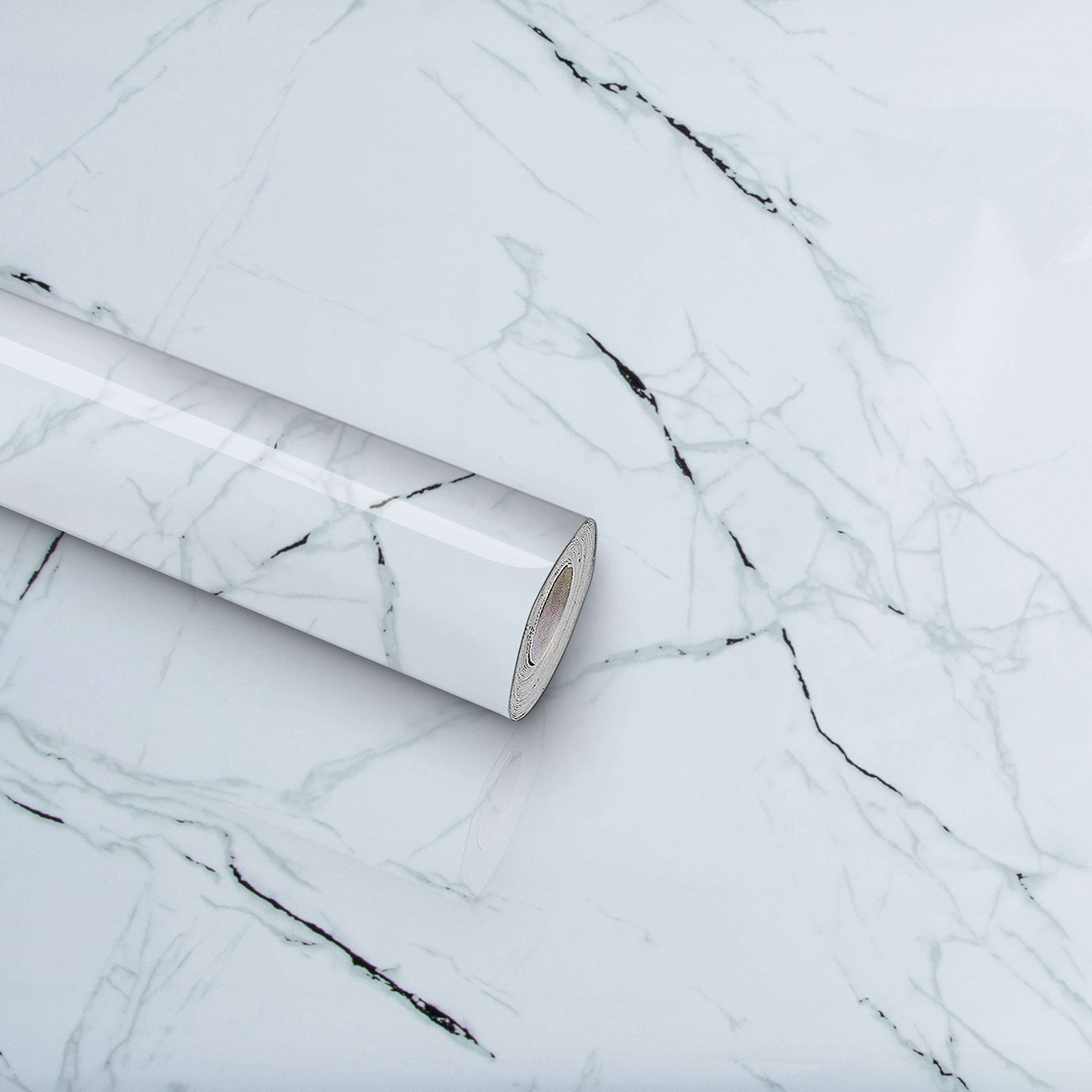 Primax DIY Wallpaper - Oil Proof Self Adhesive Wall Decor/Wall Sticker for Home/Kitchen/Furniture/Cupboarde -Pearl White Marble (60 X 500 Cm,Pack of 1)