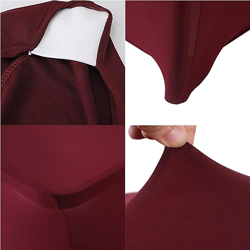 Miniatura 5 de Paquete de 2 manteles de 8 pies de elastano, ajustables, rectangulares, elásticos para bodas, fiestas, eventos y compromisos, 96 pulgadas de largo x