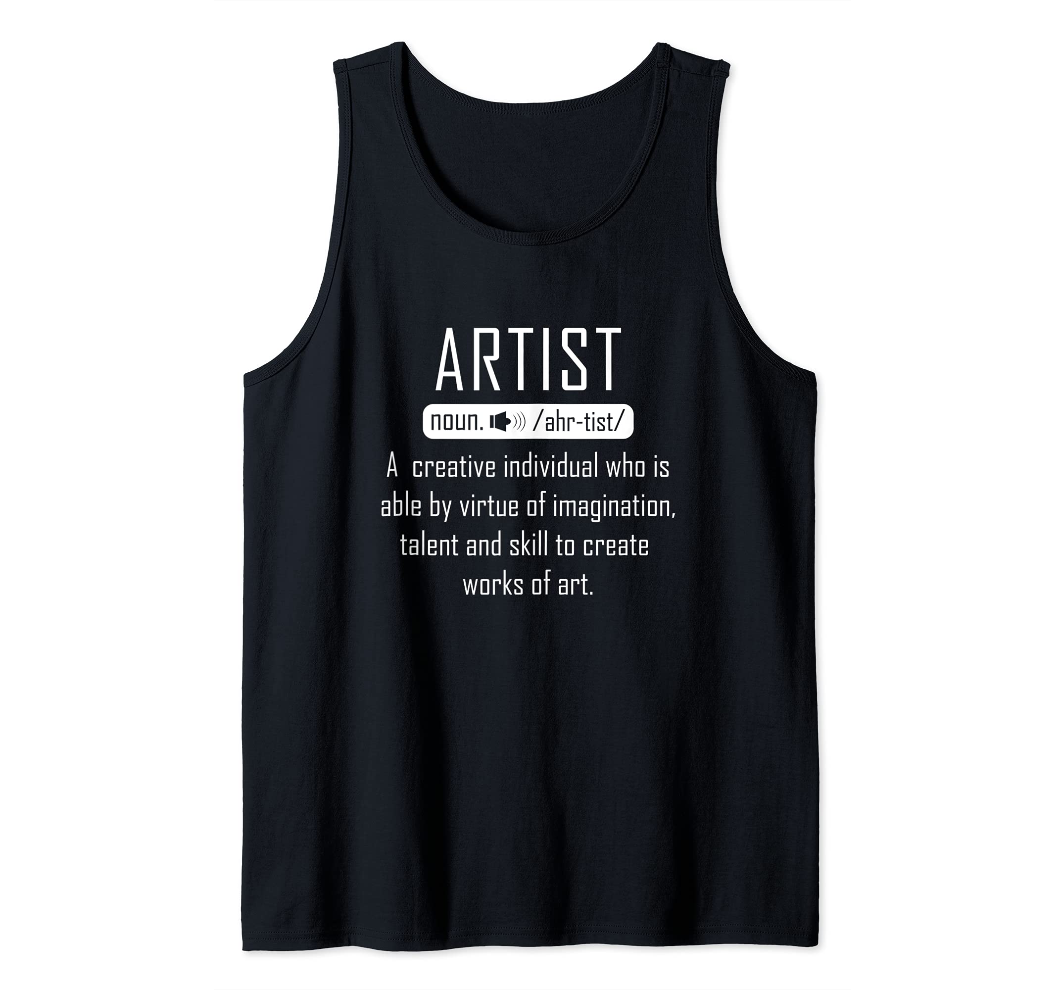 Artist Definition Painter Painting Art Palett Brush Tank Top