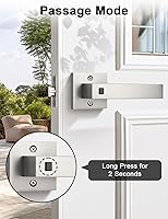 Vista 6 de Cerradura de puerta de huellas dactilares, perilla de puerta biométrica con cerradura inteligente, manija de puerta de entrada sin llave