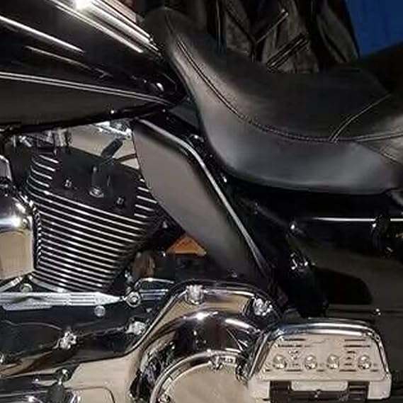 Mid Frame Air Deflectors Heat Shields Deflector Fit for Harley Street Glide Road Glide FLHX FLTRX FLTRXSTSE (Black, for 2009-2016 Touring)