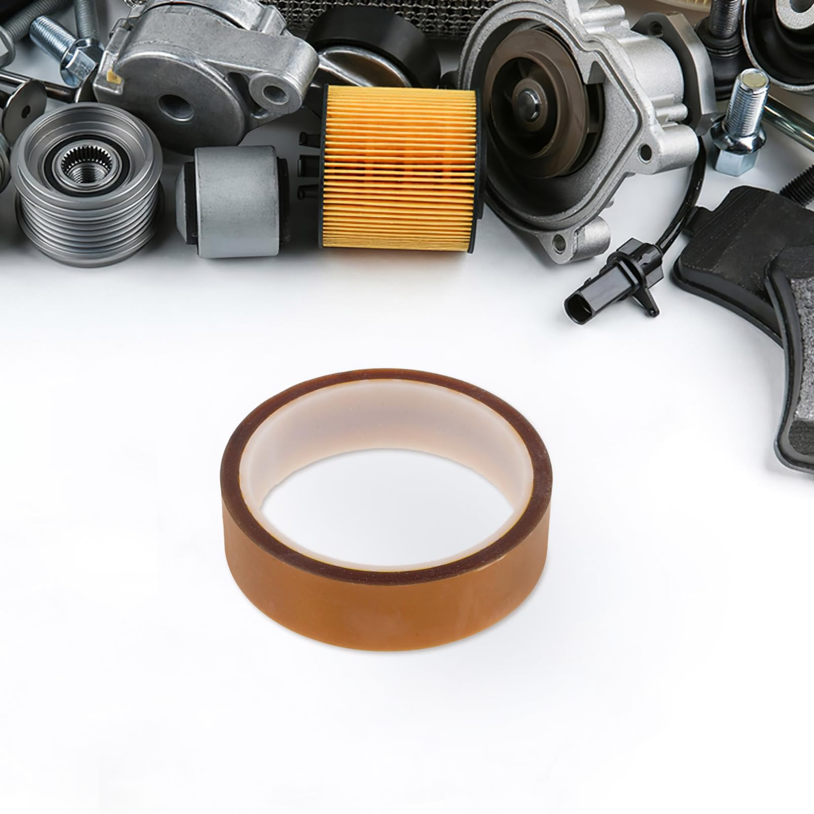 SOLUSTRE 3rotoli Nastro Adesivo Resistenti Alle Alte Temperature Nastro Termico Polyimide Per Sublimazione e Isolamento Elettrico Roll