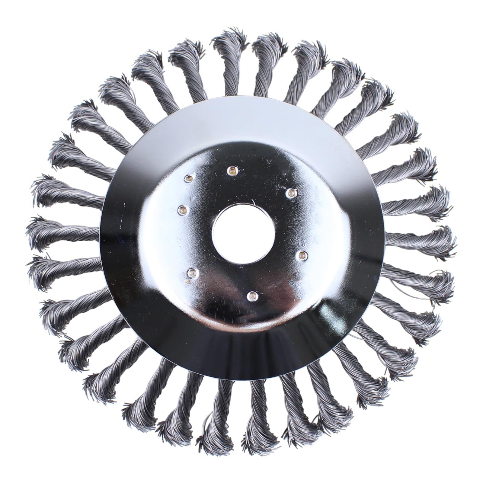 Unkrautbürste Wildkrautbürste Stahlbürste Kegelbürste 200 x 25,4 mm Bohrung Fugenbürste Stahldraht Bürsten weiche und gezopfte Drahtbürste für Rasentrimmer Motorsense Freischneider gegen Unkraut Moos