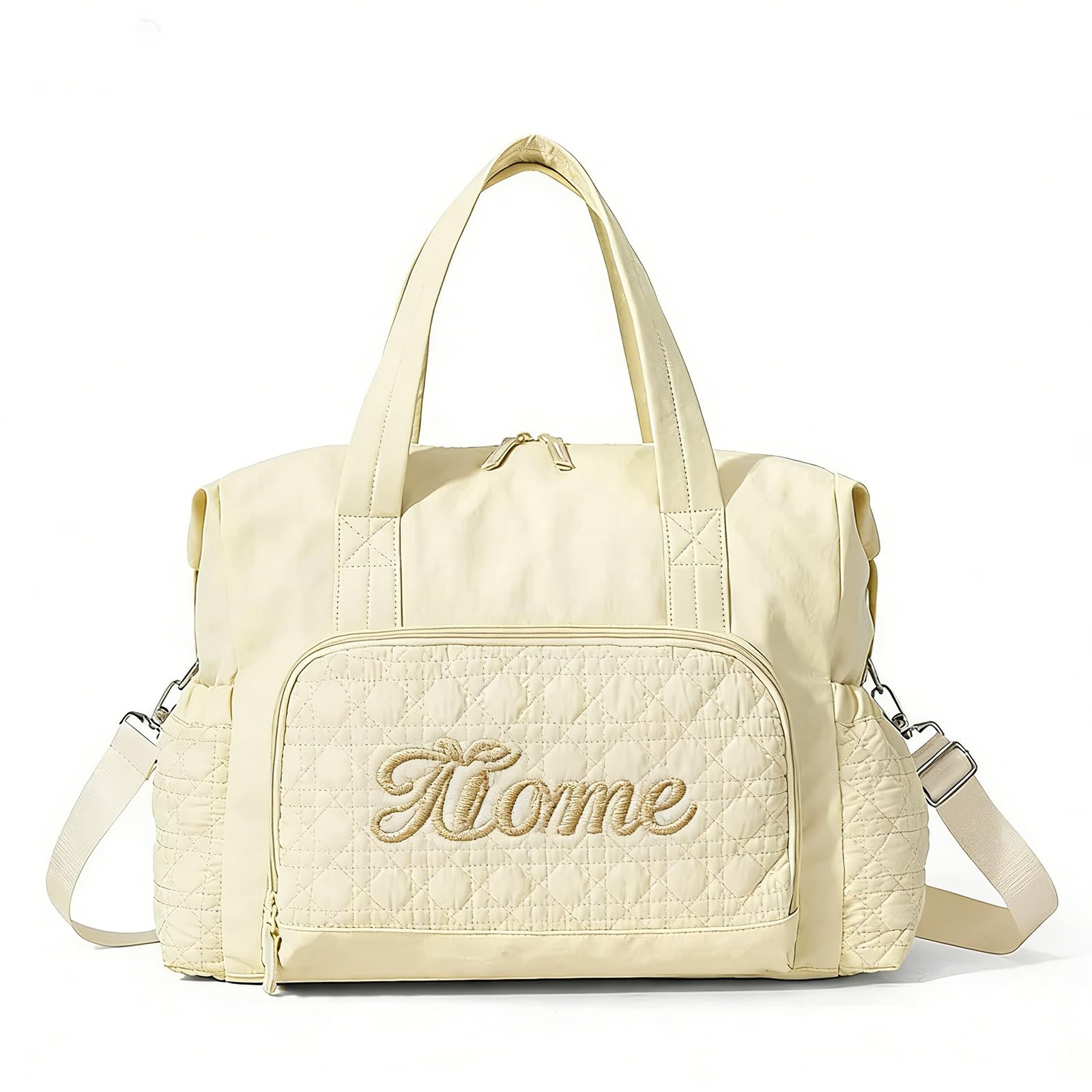 Sac à langer personnalisé de grande capacité pour femme avec nom de bébé
