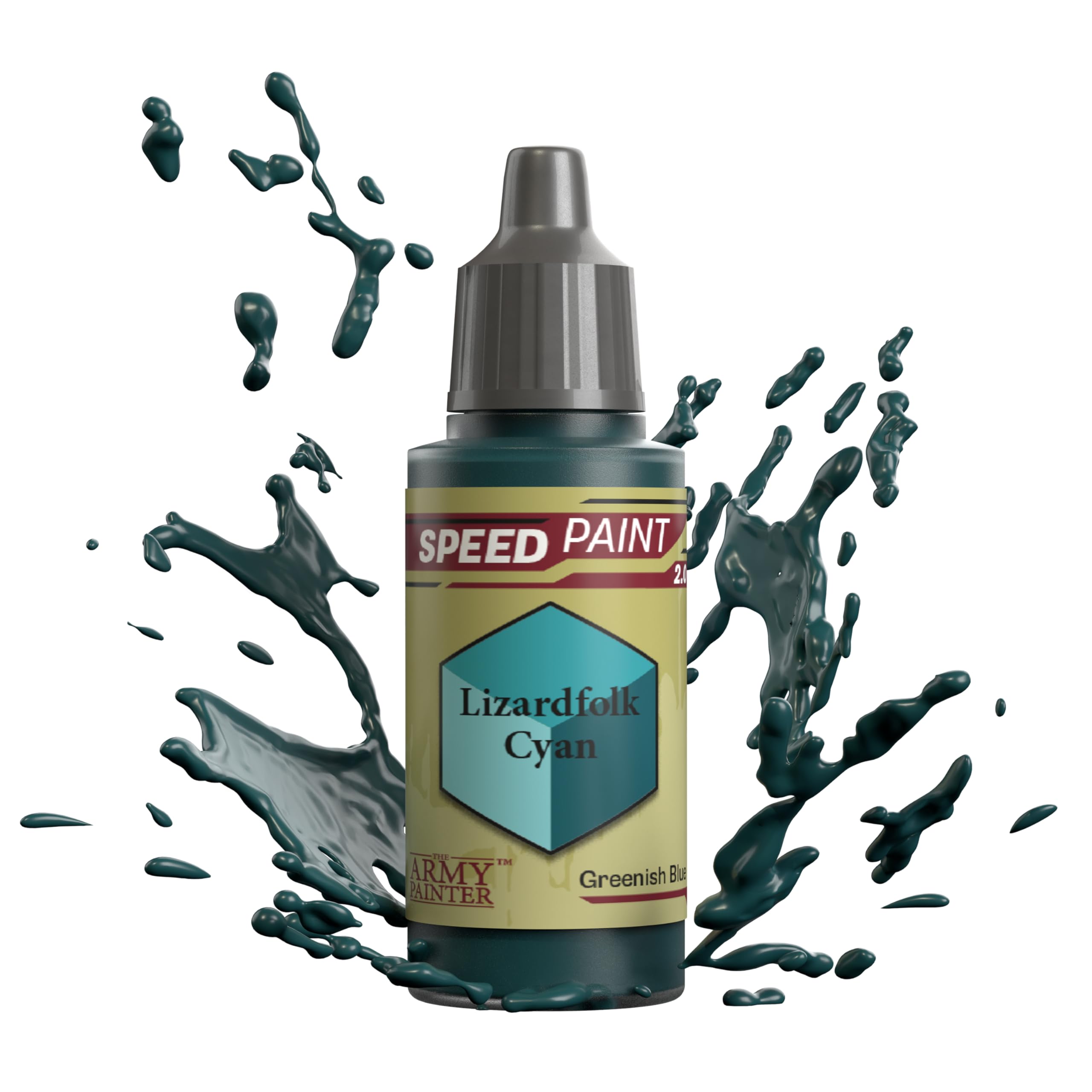 The Army Painter Speedpaint Lizardfolk Cyan 2.0, Single Acrylic Paint 18ml One-coat Painting Soloution For Fantasy Tabletop Miniatures Like Warhammer 40k and Dungeons And Dragons Figures