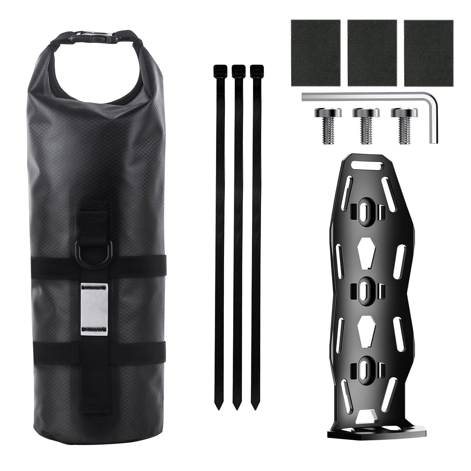 Sac de selle de vélo portable 5L étanche avec support avant de guidon