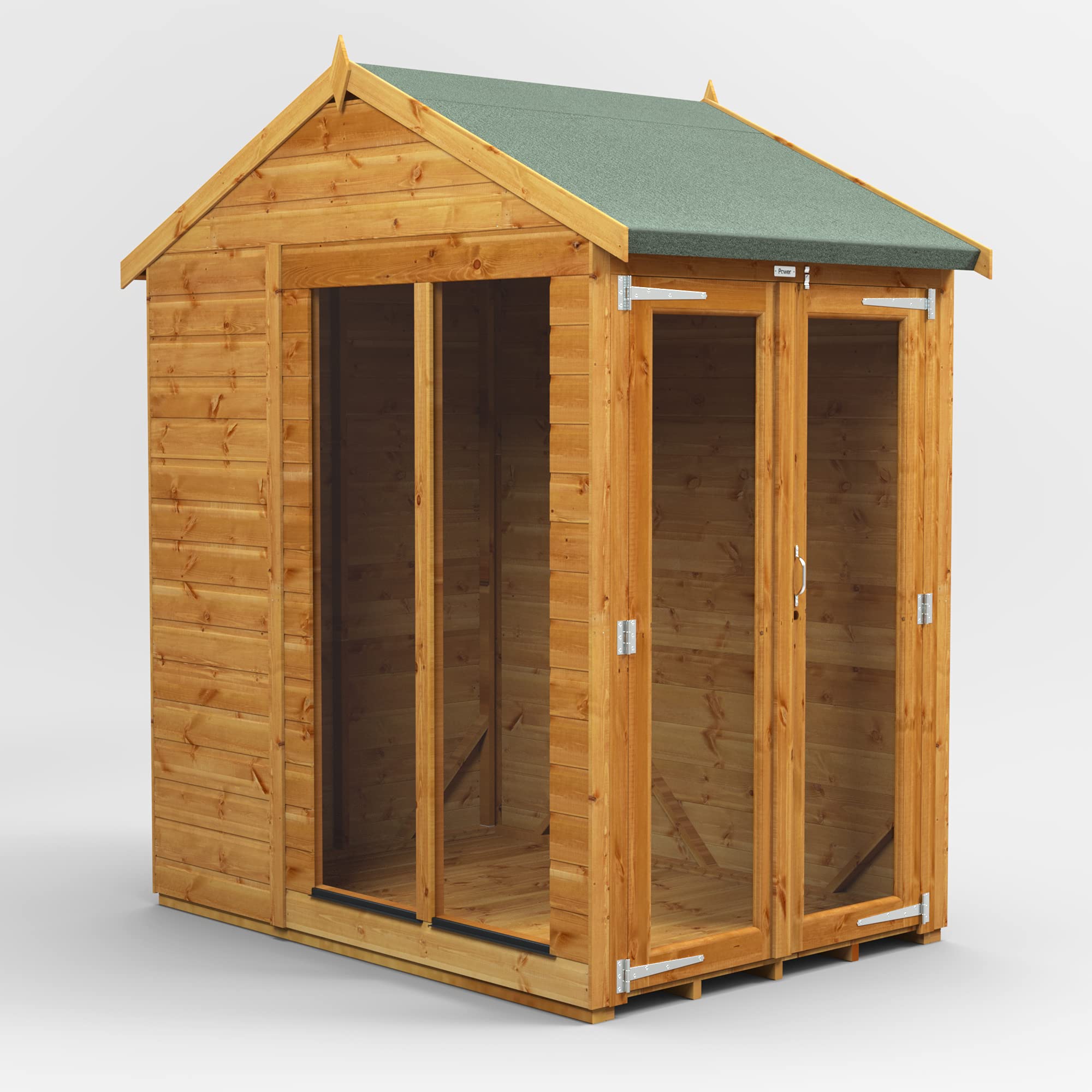 Powersheds High Grade Premium Apex Summer House Wooden Shed with Security Features, PVC Window Sills, Door & Window Flexibility, made from Extra Thick Timber - 2