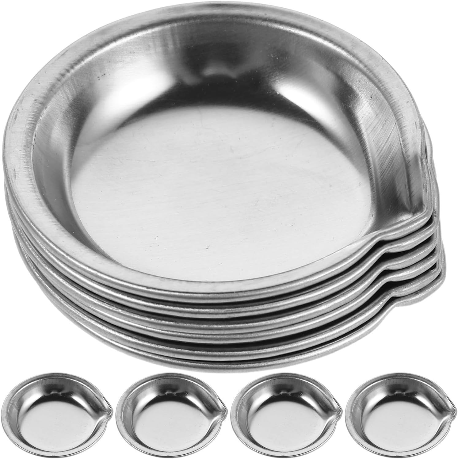 Kisangel 18pcs Stainless Steel Paint Mixing Cup and Palette Tray for Artists with Easy Cleaning and Oxidation Resistance, for Craft Projects and Outdoor Watercolor Mixing, Sturdy Metal