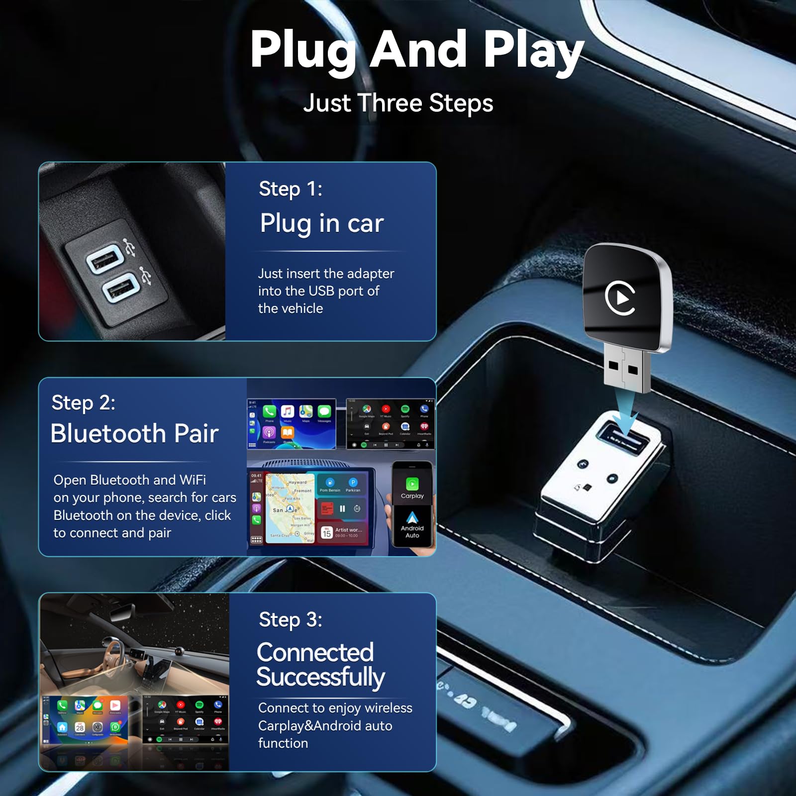  1 , 2 シリーズupgrade Apple CarPlay Amazon.com: 2026 Upgrade Wireless CarPlay Adapter for iPhone,2 in