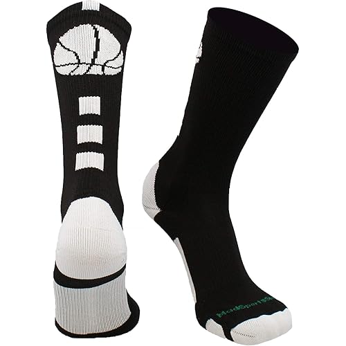 Basketball Socks for Boys, Girls, Men, Women- Athletic Crew Socks - Youth and Adult Sizes -Made in The USA