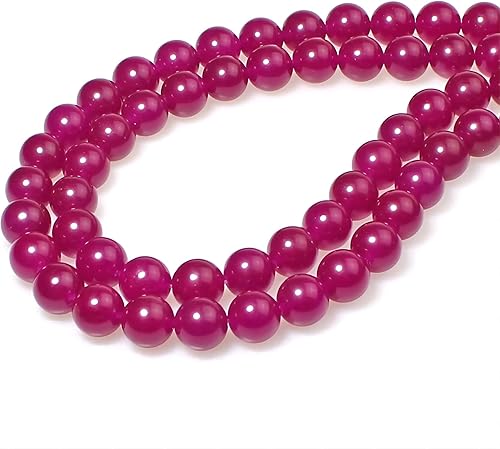 Miniatura 124 de MJDCB Natural Multicolor Volcanic Lava Stone Round Loose Stone Beads DIY for Jewelry Bracelet Making 15" (6mm, White)