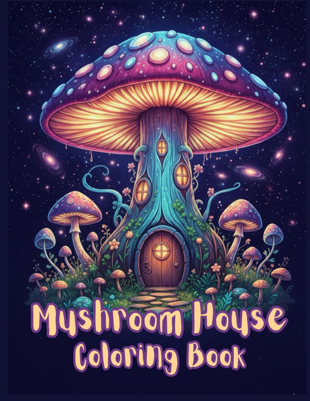Mushroom House Coloring Book: A Whimsical Fantasy Coloring Journey Through Magical Mushroom Houses and Forest Scenes