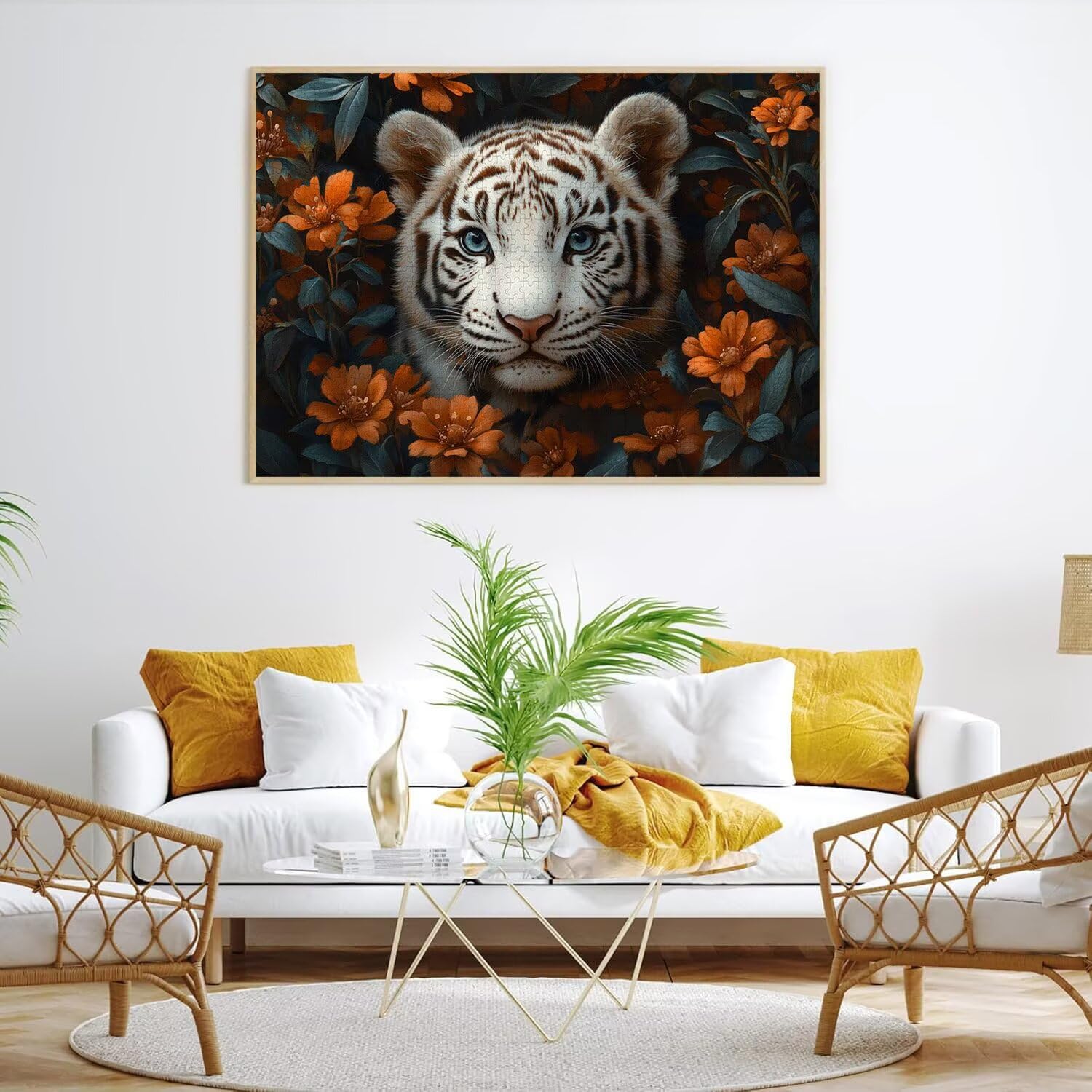 1500 sztuk puzzli dla dorosłych, gry rodzinne, kwiat tygrysa, n-376