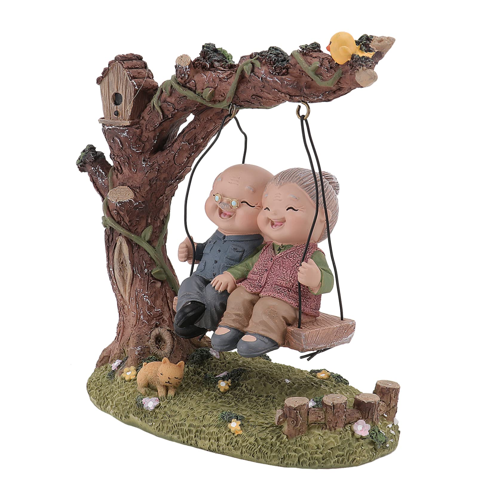 OUNONA Handgefertigtes Harzornament für Ehepaar Desktop Dekoration und Heimschmuck als Hochzeits oder Jubiläumsgeschenk Zufällige Farbe