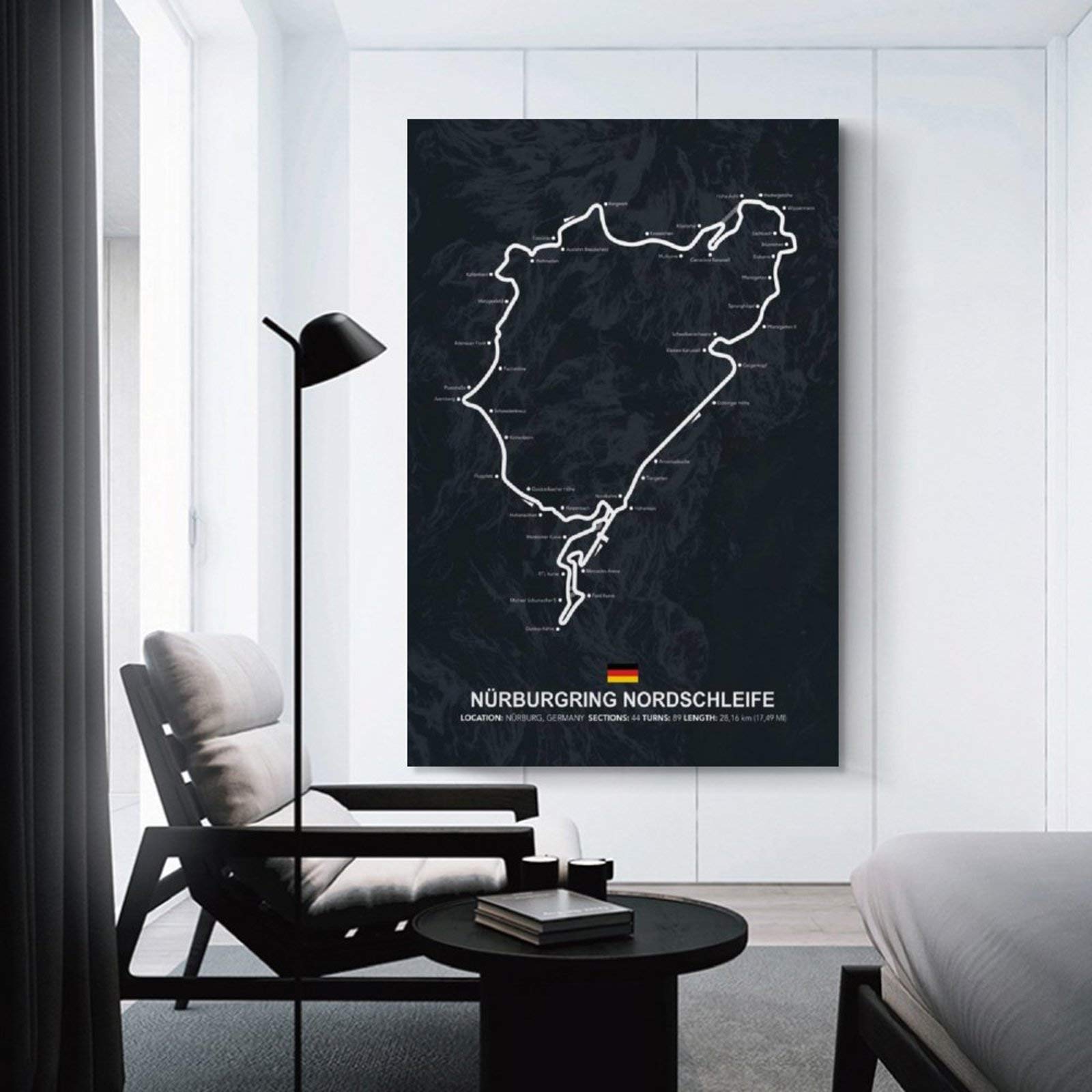Nürburgring nordschleife - piktogramm - symbol - icon - kreis posters