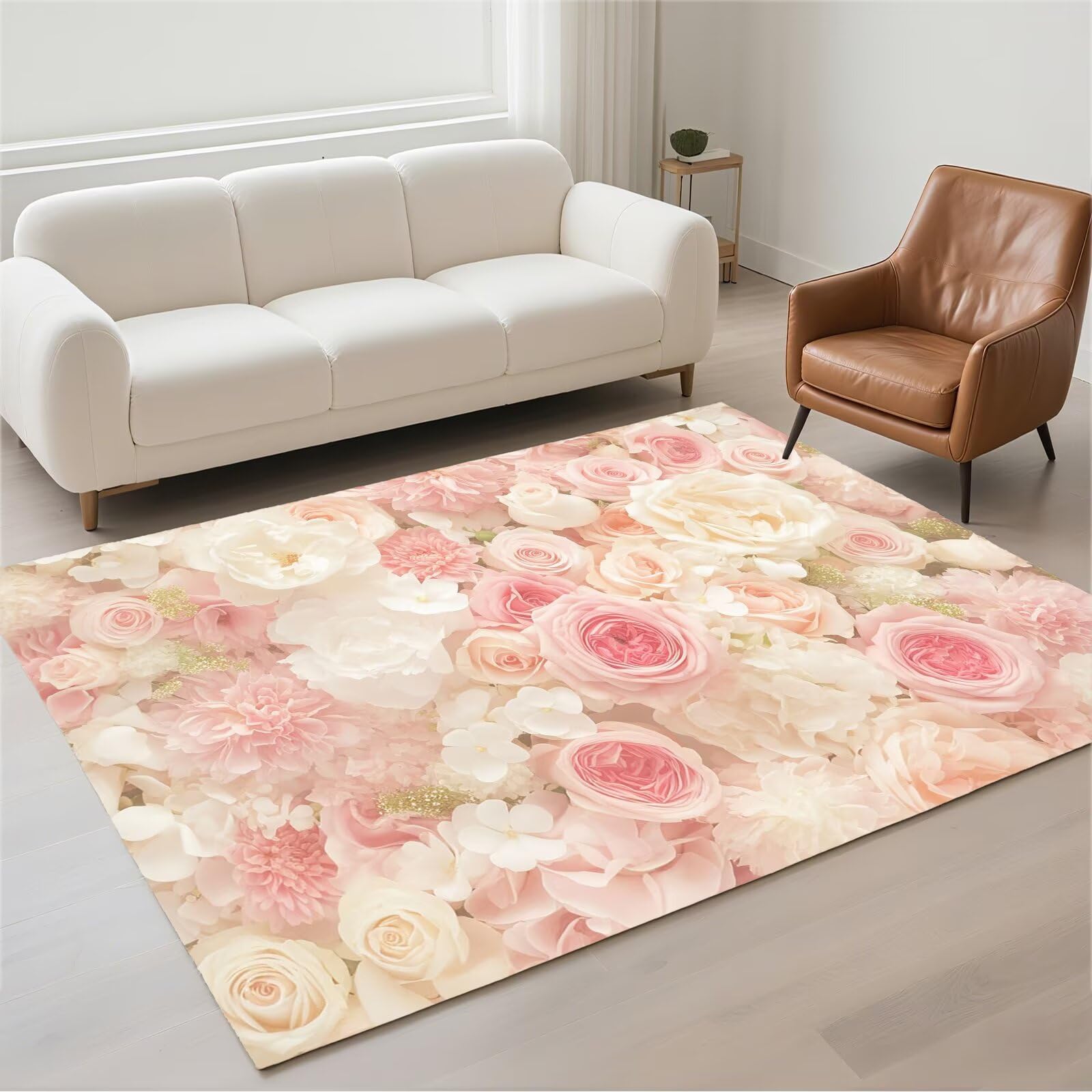 Tapis de couloir rose 80x150cm pour une entrée moderne et chaleureuse