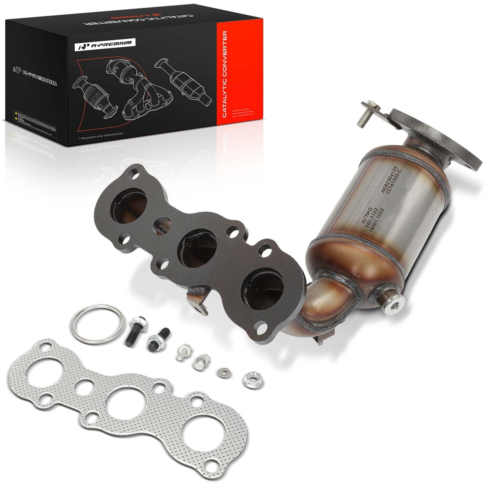 A-Premium Front Left Exhaust Manifold Catalytic Converter Kit Direct-Fit Compatible with Toyota Camry 2002-2006, Solara 2004-2008 & Lexus ES300 2002-2003, ES330 2004-2006, 3.0L 3.3L, EPA Compliant