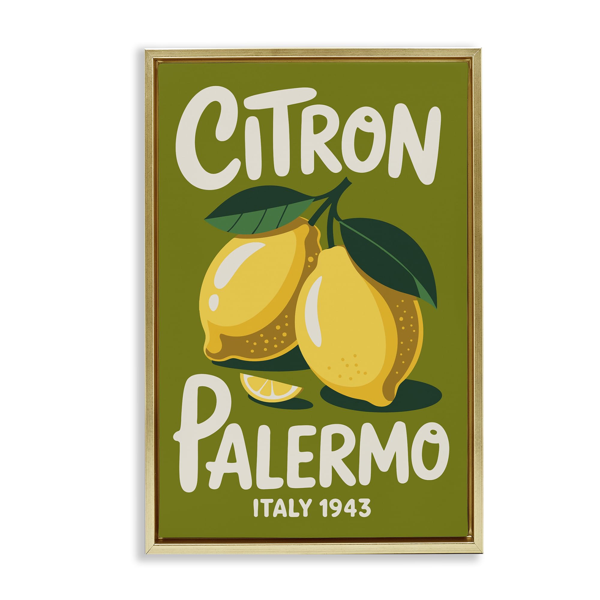 'Citron Palermo Lemons'| Floating Frame Canvas Art