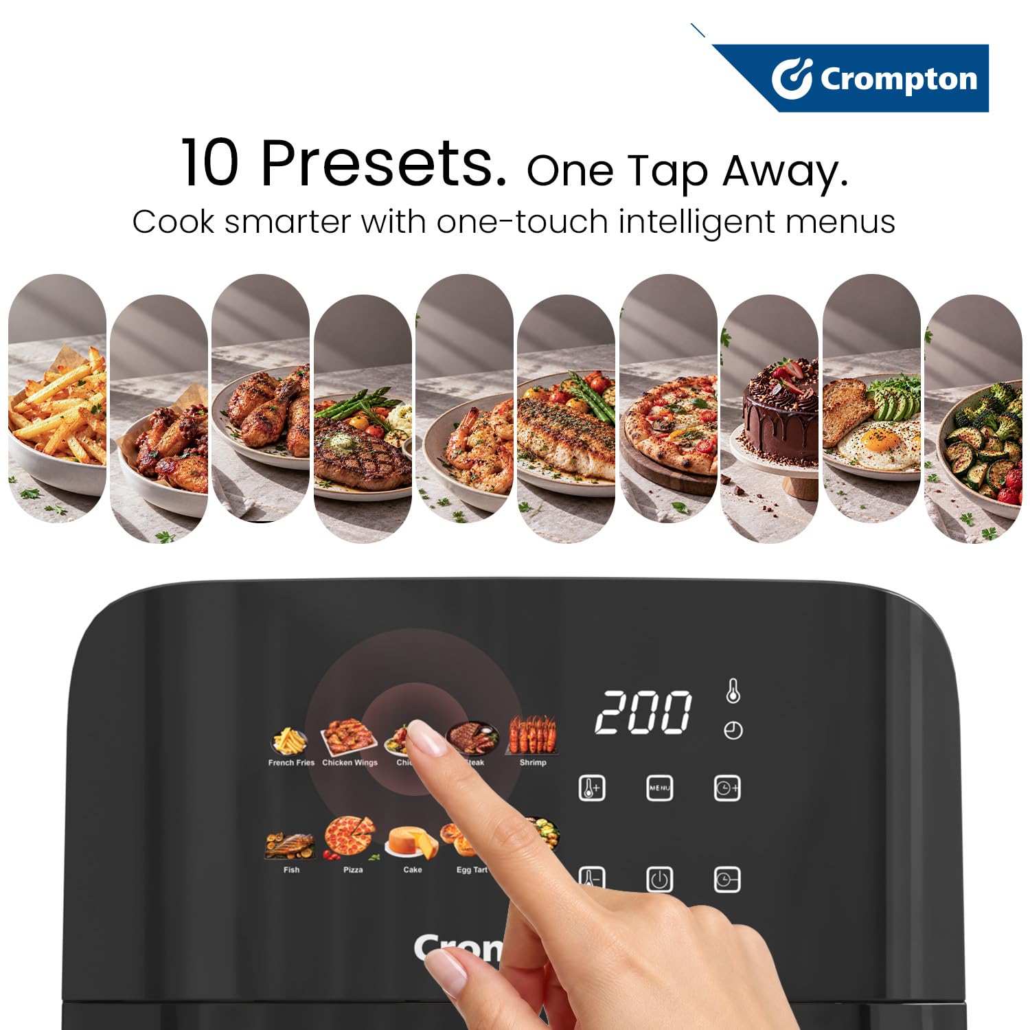 Crompton Ameo Edge Air Fryer - 5L Digital -5