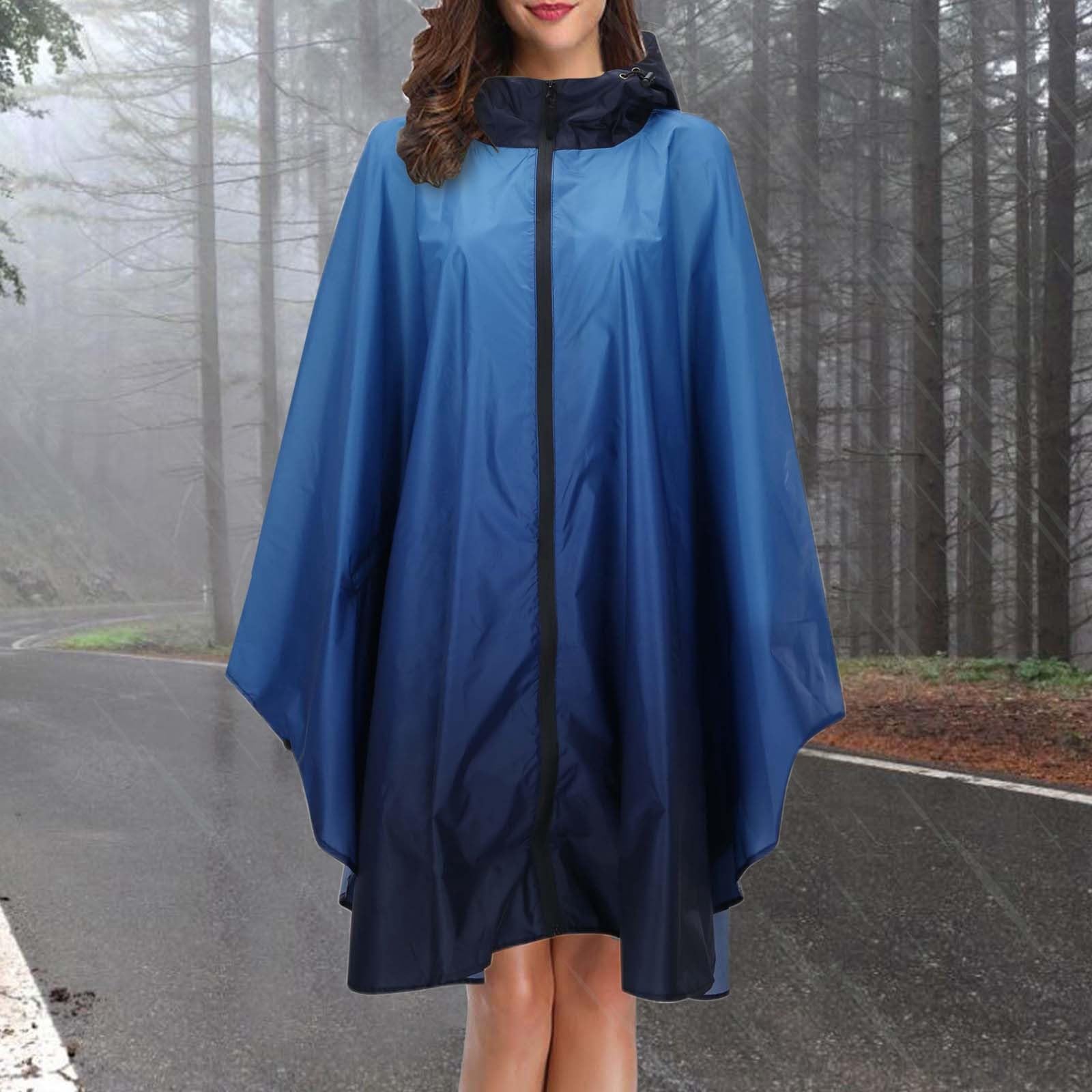 Regenmantel Damen Wasserdicht Regenschutz Regencape Atmungsaktiver Regencape Mit Kapuze Schnell Trocknend Regenmantel Für Wandern, Radfahren, Camping Und Reisen
