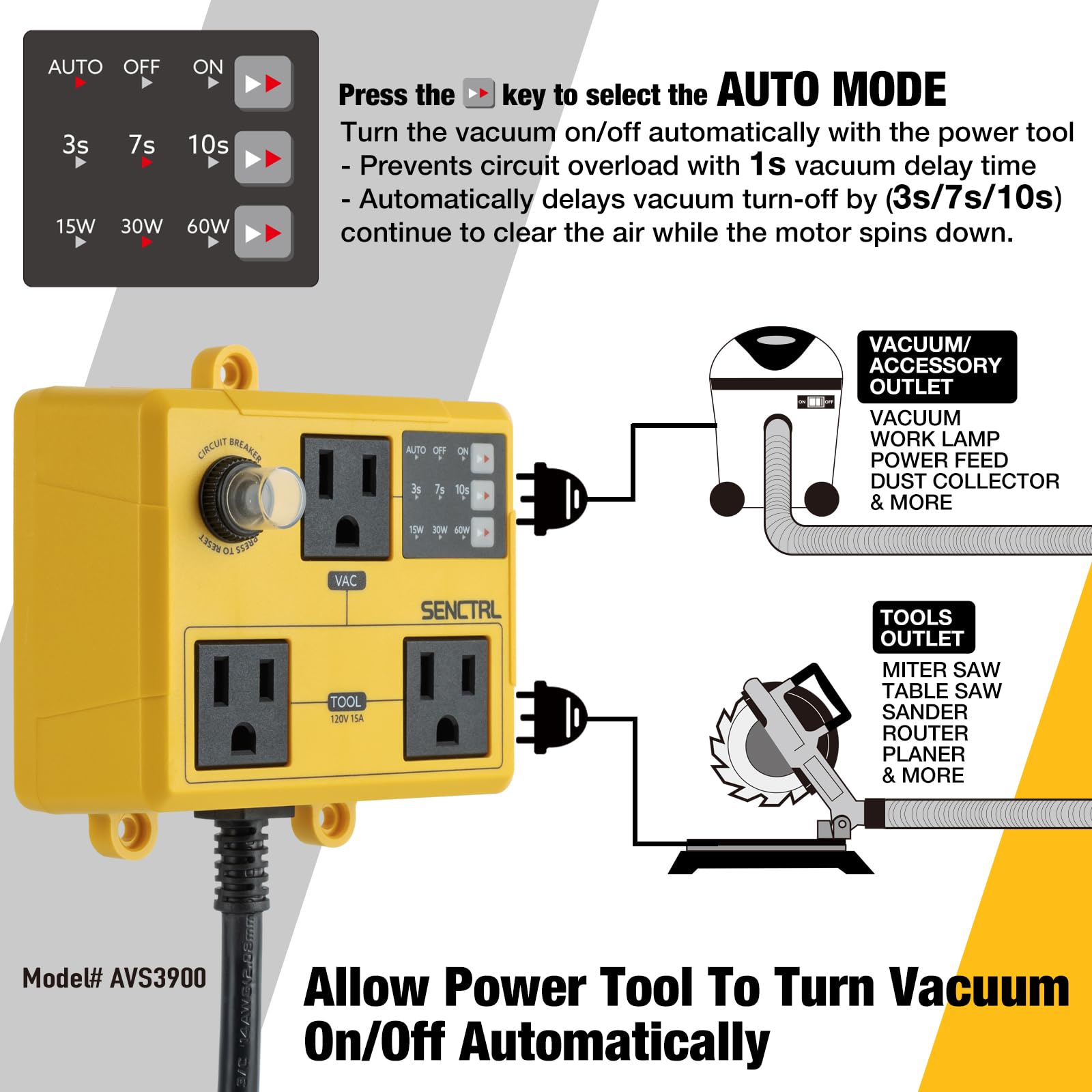 Automatic Vacuum Switch for Power Tools - Hands-Free Dust Control -2