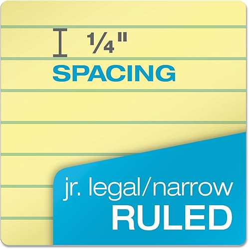 Miniatura 5 de TOPS The Legal Pad - Blocs de notas de tamaño legal, 5 x 8 pulgadas, hojas rayadas, papel color amarillo canario