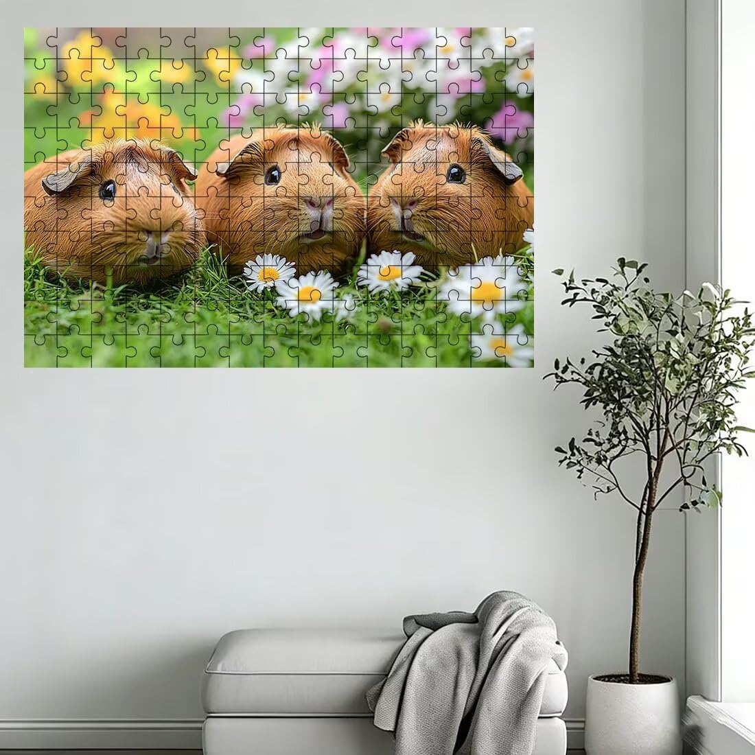 Puzzle 3000 elementów zwierząt, puzzle kwiatowe dla dorosłych, klasyczne puzzle gry edukacyjne do aktywności rodzinnej, najwyższej jakości drewniane puzzle z pudełkiem na prezent dla mężczyzn i kobiet