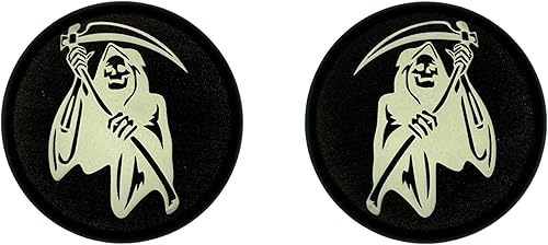 Kustom Cycle Parts Grim Reaper - Cubiertas de lente de luz de señal de freno de bala ahumadaintermitente compatibles con Harley Davidson Street