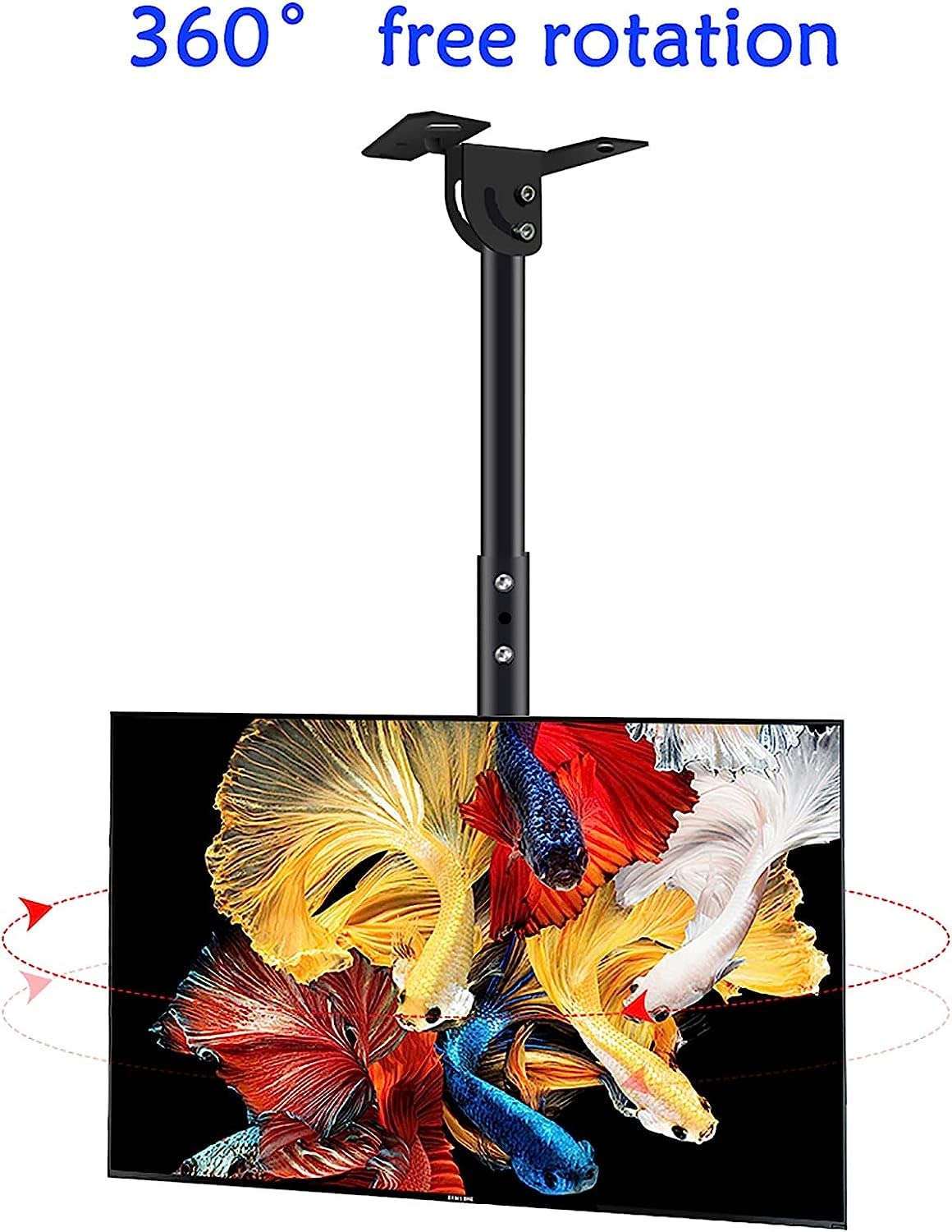 Staffa di montaggio per TV a soffitto con braccio regolabile in altezza per TV LCD a schermo piatto da 14 a 32 pollici