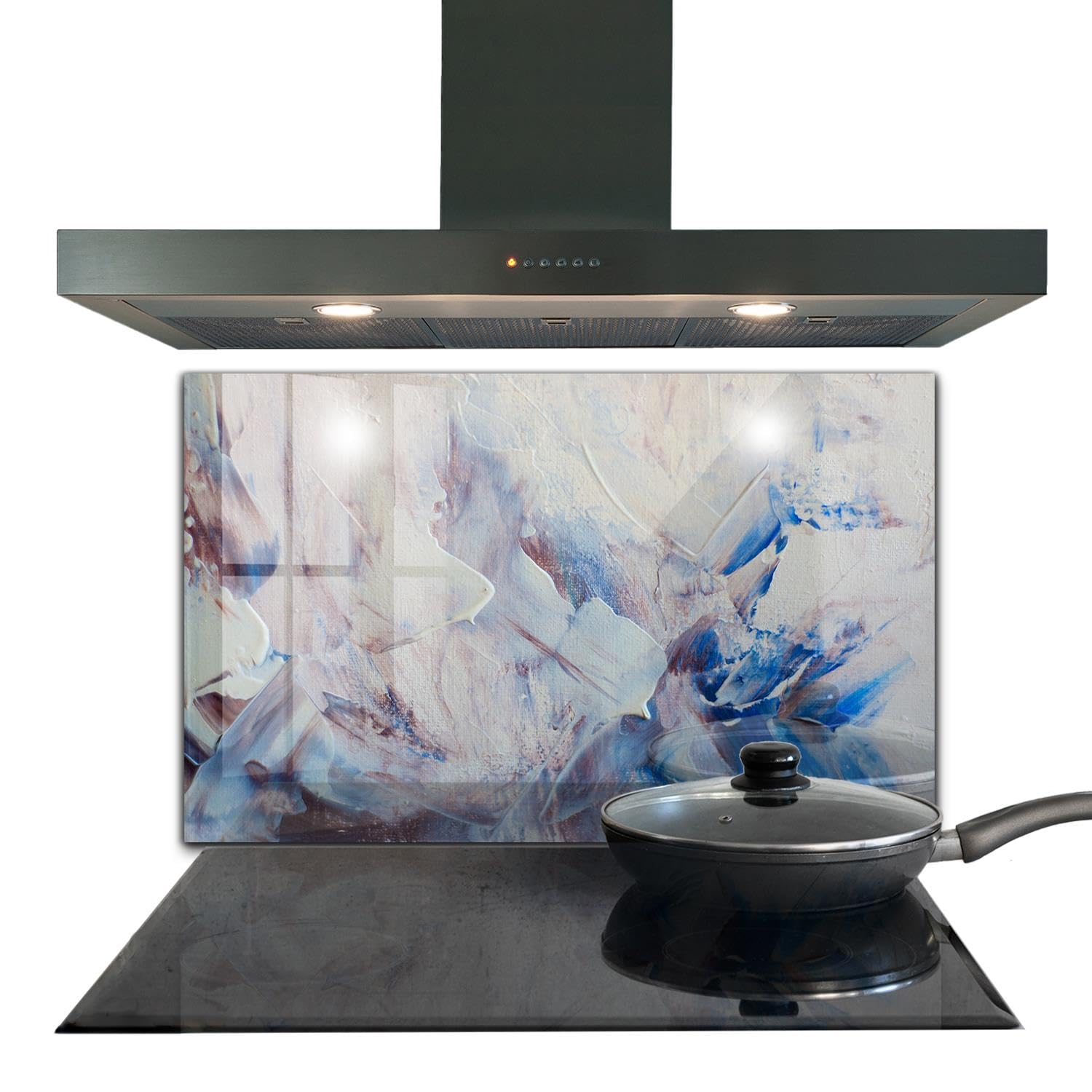 Panneau de cuisine anti-éclaboussures en verre trempé Wallfluent 100x70