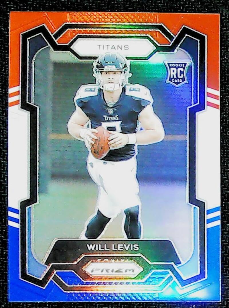 2023 Panini Prizm Prizm Red White Blue #397 Will Levis RC Rookie Tennessee Titans NFL Football Trading Card