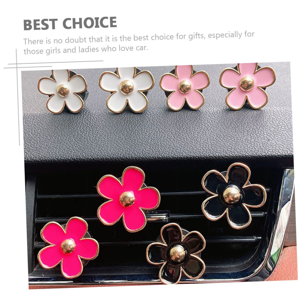 SOLUSTRE 18pezzi Clip Decorative Per Ventilazione Auto Decorazione Fiore Per Profumatori e Aria Accessorio Per Auto e Ambienti Interni