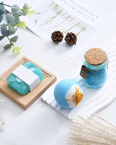 Miniatura 3 de Regalos de cumpleaños para mujeres, regalos para el día de la madre, juego de cesta de regalo de spa relajante para baño, regalos de cuidado
