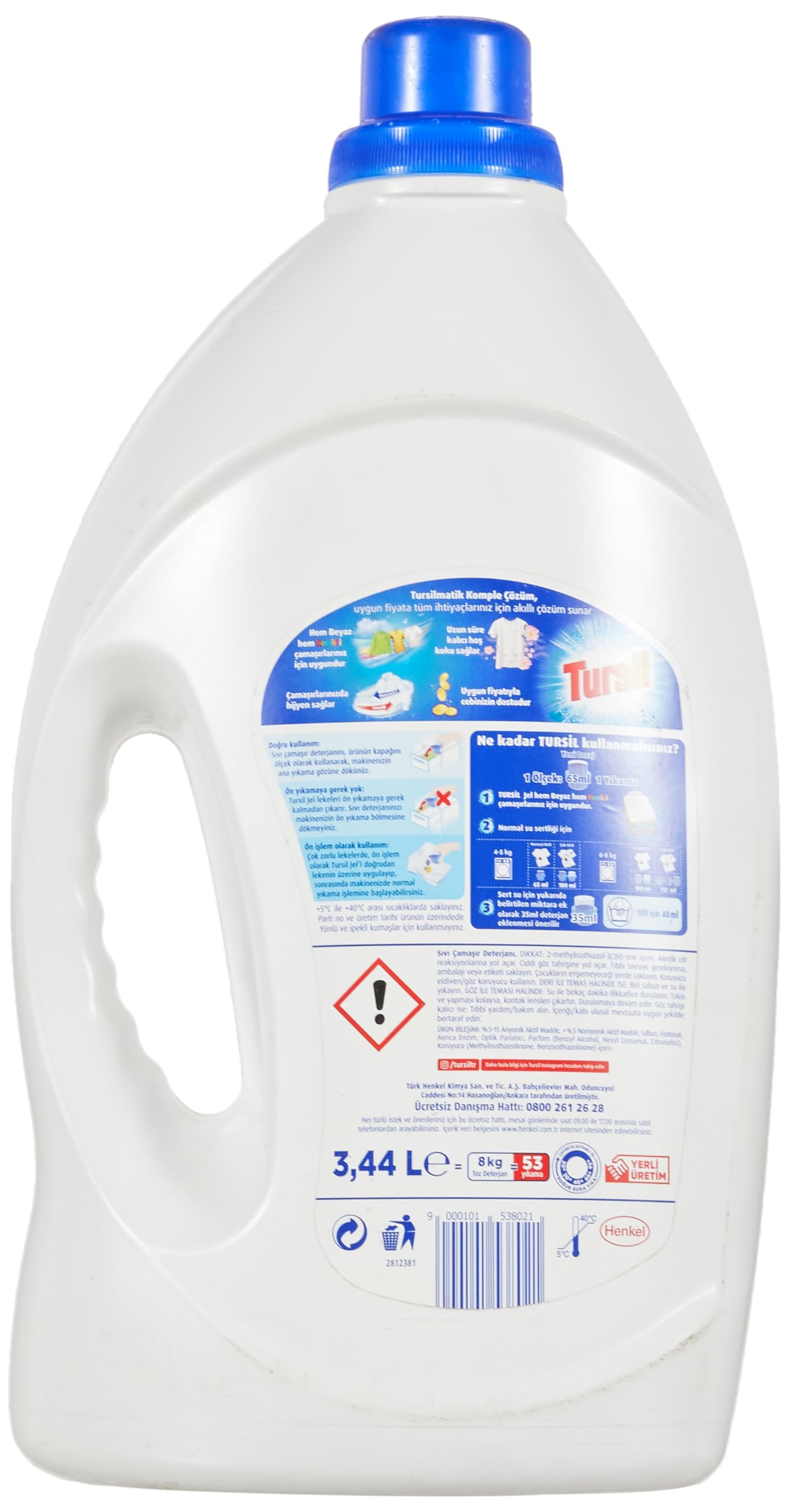 Tursil Komple Çözüm Leylak Bahçesi 53 Yıkama Sıvı Çamaşır Deterjanı Ekonomik Boy 1 x 3440 ml