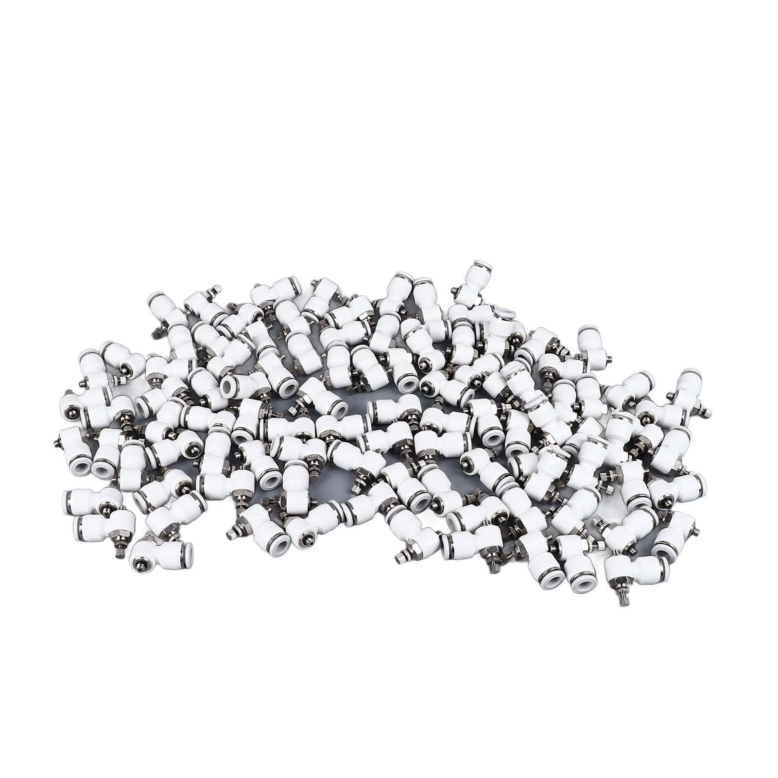 Conector de la Válvula de Control de Flujo Neumático de la Válvula Neumática de 100pcs, Conector del de Neumática del Acelerador Automation Autom Quick, M5 X 0.8, 1.0MPA