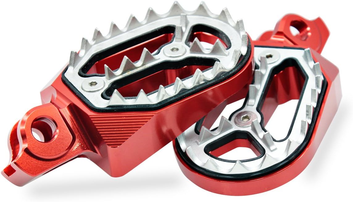 Dirt Bike Foot Pegs CNC Motorcycle Footpegs Footrest Pedals Rests for RMZ250 RMZ450 RMZ 250 450 2010 2011 2012 2013 2014 2015 2016 2017 2018 Red
